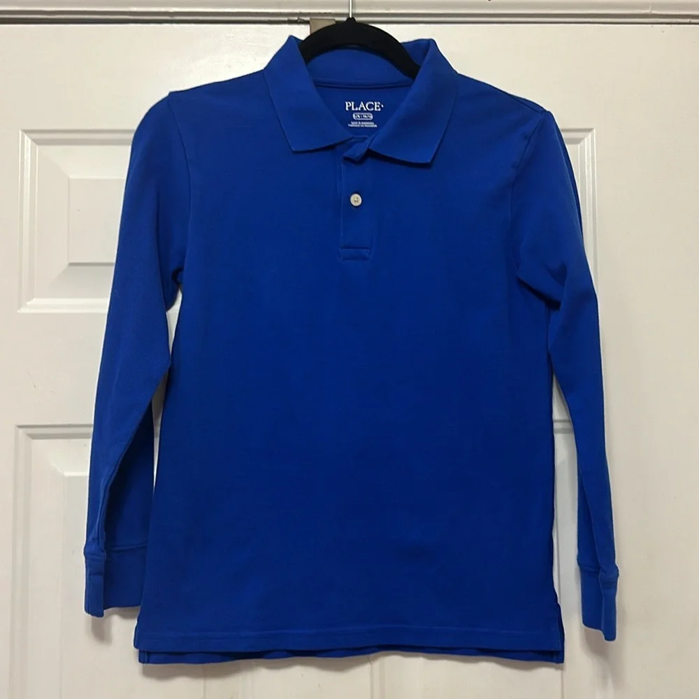 The Children’s Place Polo Blue Long Sleeve Shirt